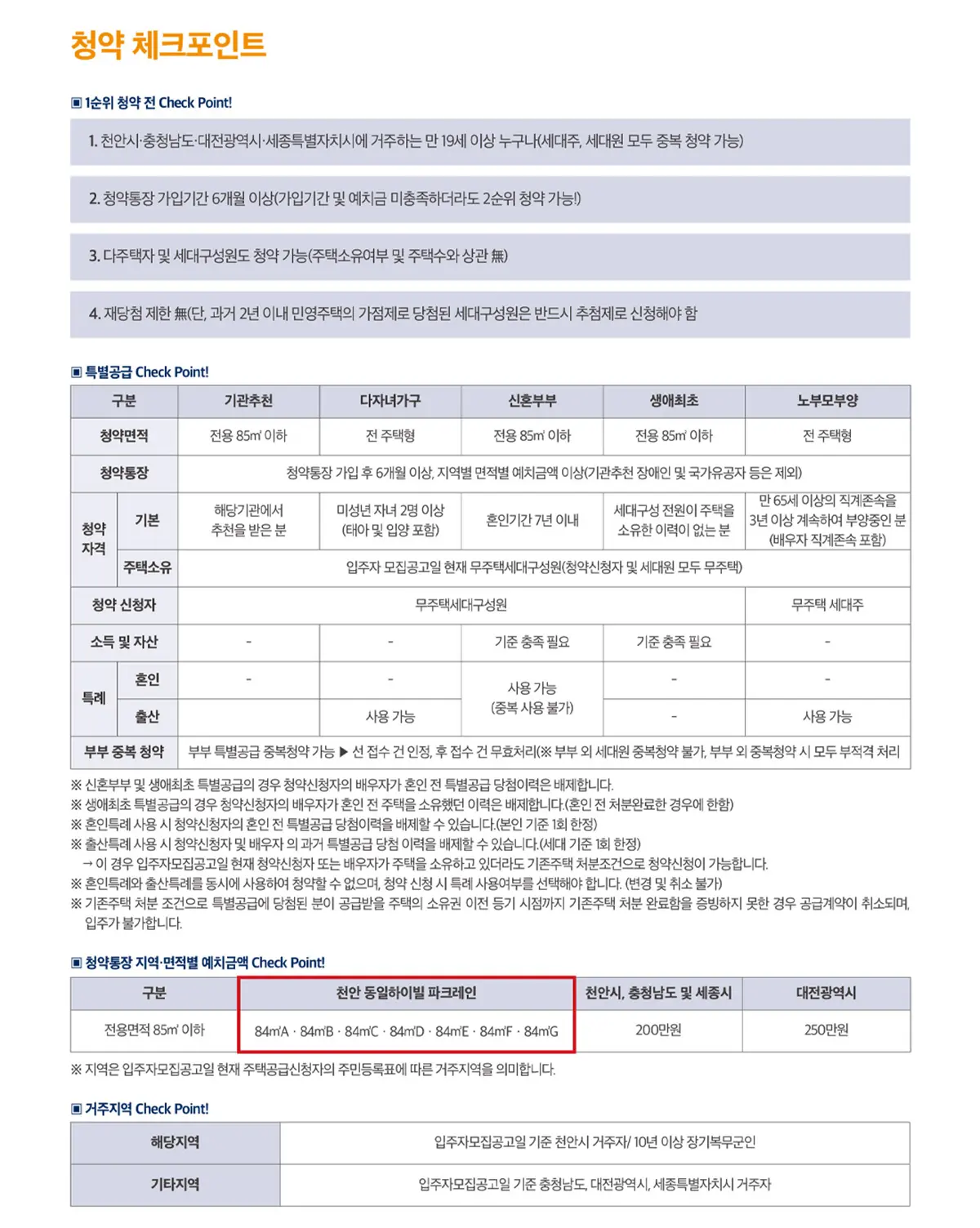 1순위 요건
