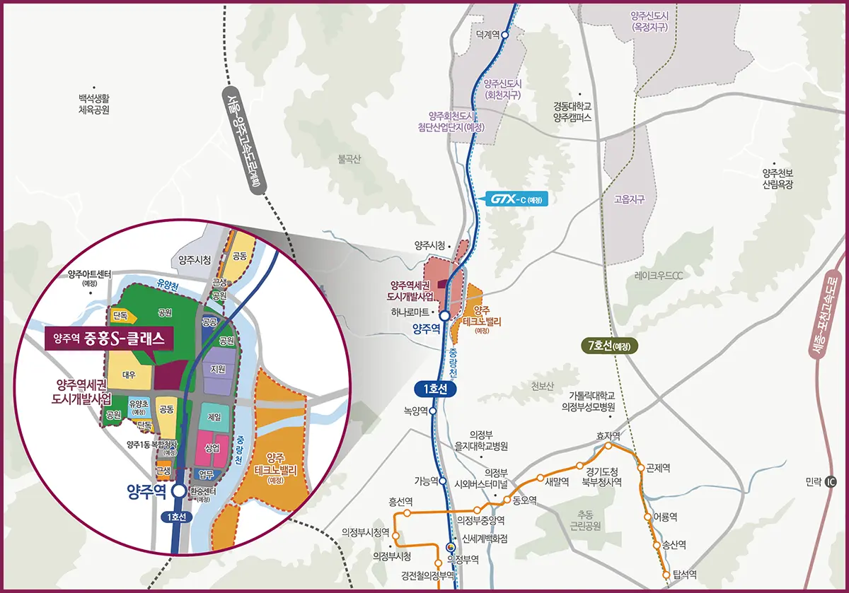 양주시 남방동 지도